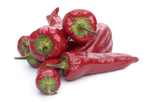 hot pepper on the white background