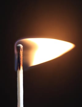 close up of burning match
