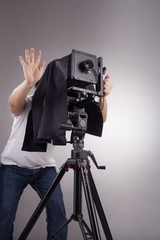 stock image of the large  format cemera