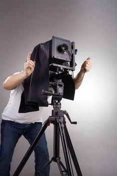 stock image of the large  format cemera