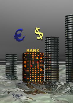 euro and buildings