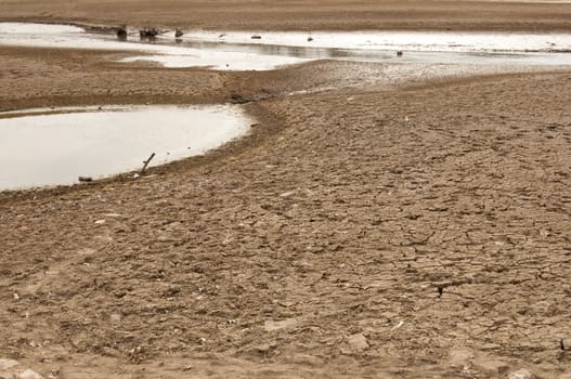 Rest of the Water on bottom of the dried lake