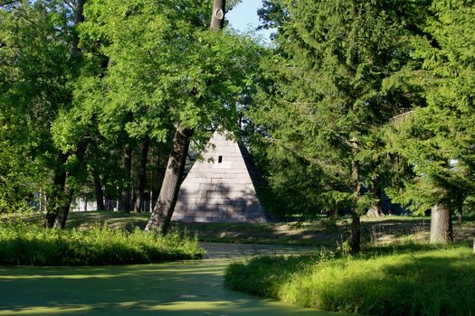 pyramid in the woods  near St. Petersburg