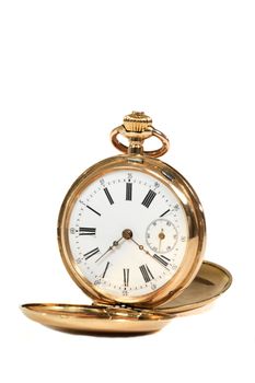 Antique gold pocket watch with diamonds