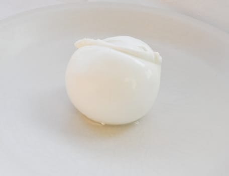 Traditional Italian mozzarella di bufala (buffalo mozzarella) cheese made from buffalo milk