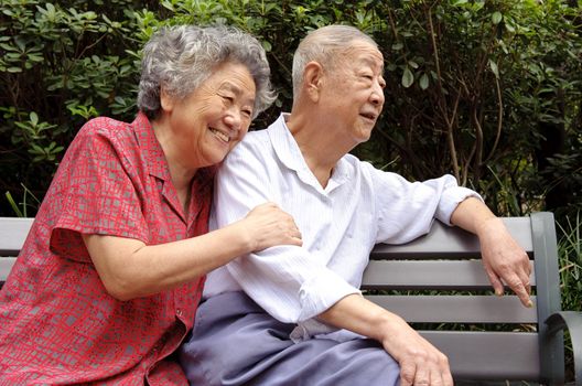 an intimate senior couple