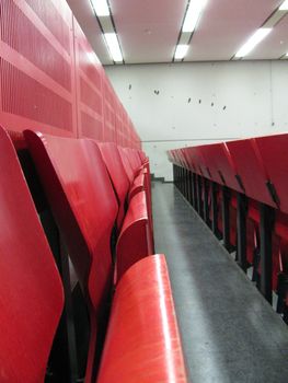 red university lecture hall