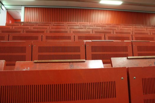 red university lecture hall