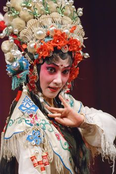 chinese opera actress with traditional costume