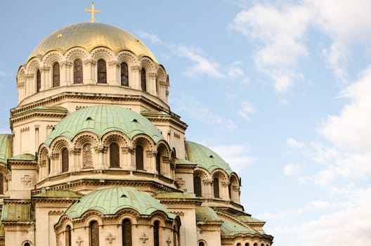 General view of the Alexander Nevski Cathedral, Sofia, Bulgaria