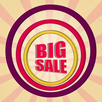 vintage style big sale poster text and rings