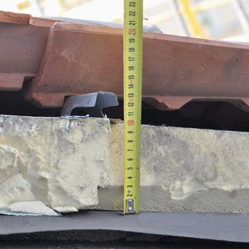 Detail of a carpenter meter used in construction industry