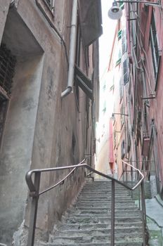 Caruggio of Genoa narrow streets in the old town