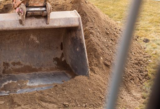 trackhoe bucket for excavating digging in dirt