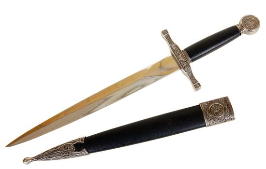 Souvenir medieval dagger. An exact copy made of modern materials