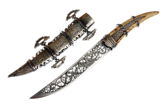 Smart dagger of the medieval soldier. It was used for hunting