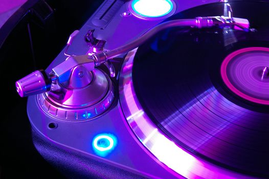 The musical equipment which is used in night clubs and discos