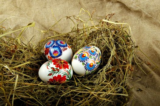 The painted eggs is a symbol of a religious holiday of Easter