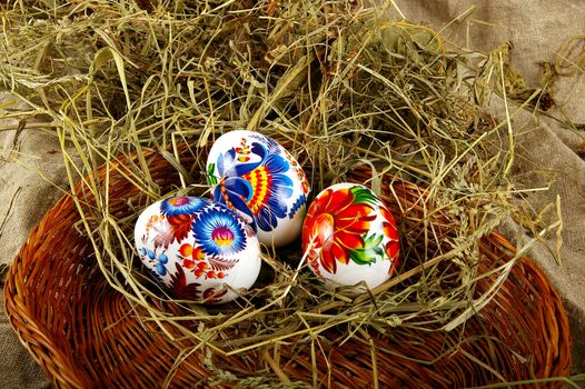 The painted eggs is a symbol of a religious holiday of Easter