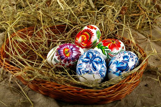 The painted eggs is a symbol of a religious holiday of Easter