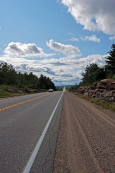 Highway along Mattawa River to the north of Algonquin Park