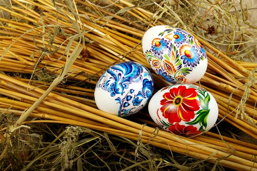 The painted eggs is a symbol of a religious holiday of Easter