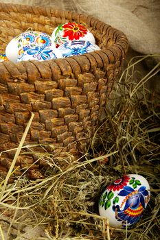 The painted eggs is a symbol of a religious holiday of Easter