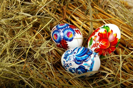 The painted eggs is a symbol of a religious holiday of Easter