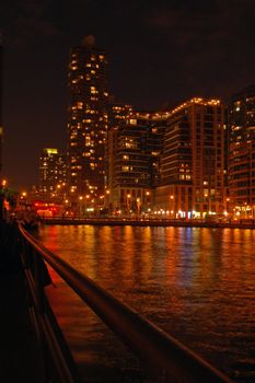 Toronto water front in the night