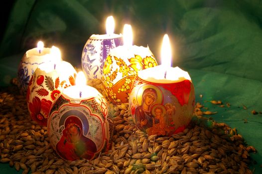 The painted eggs is a symbol of a religious holiday of Easter