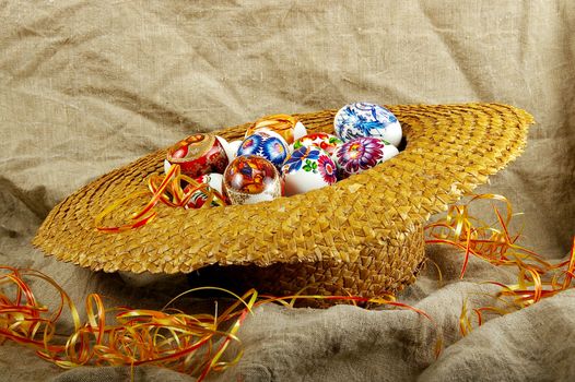 The painted eggs is a symbol of a religious holiday of Easter