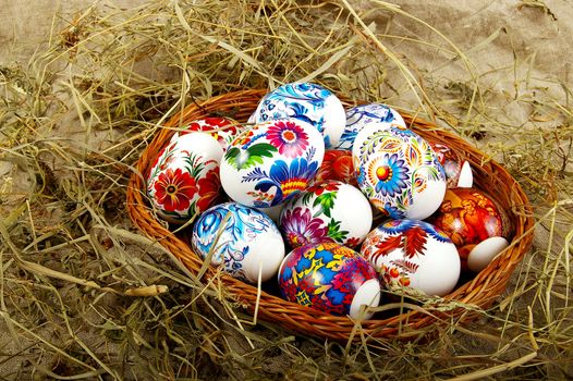 The painted eggs is a symbol of a religious holiday of Easter