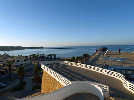 Morning on Beach of Praia da Rocha in Portimao, Algarve, Portugal