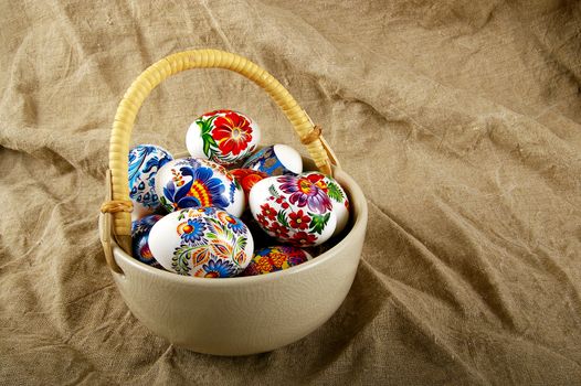 The painted eggs is a symbol of a religious holiday of Easter