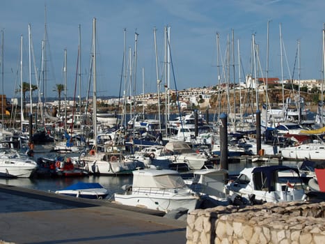 Yacht marina in Portimao. Algarve, Portugal