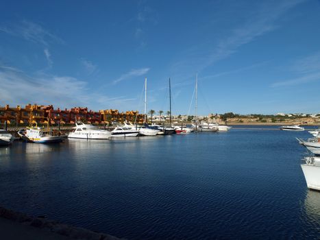 Yacht marina in Portimao. Algarve, Portugal