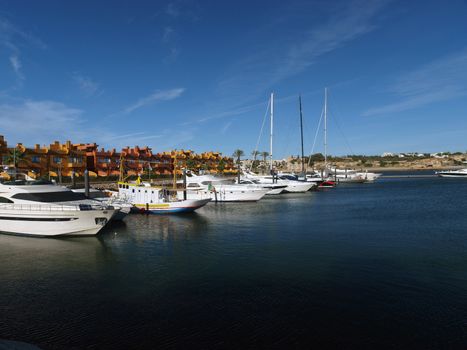 Yacht marina in Portimao. Algarve, Portugal