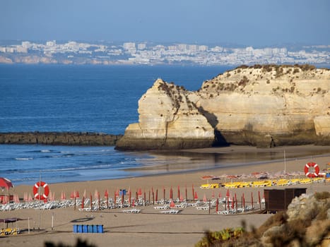  Beach of Praia da Rocha in Portimao, Algarve, Portugal