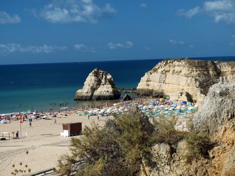 Beach of Praia da Rocha in Portimao, Algarve, Portugal