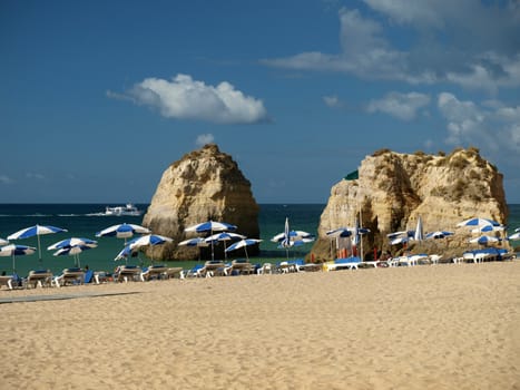 Beach of Praia da Rocha in Portimao, Algarve, Portugal