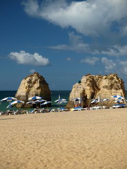 Beach of Praia da Rocha in Portimao, Algarve, Portugal