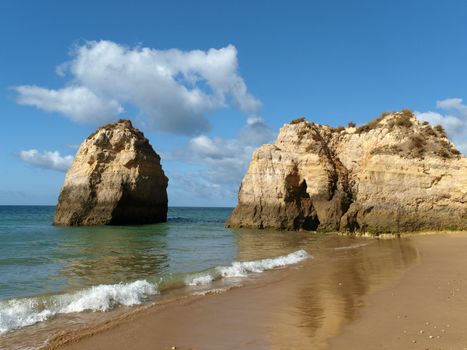 Beach of Praia da Rocha in Portimao, Algarve, Portugal