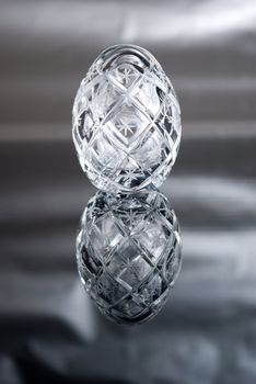 Easter  crystal  eggs with mirror images