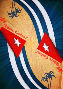 Viva Cuba the Dirty abstract creativity background