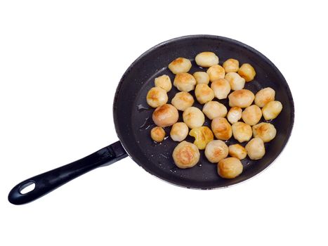 Roasted potatoes the pan,Close-up ,roasted vegetables