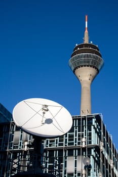 The Rhine Tower and a Satellite Dish