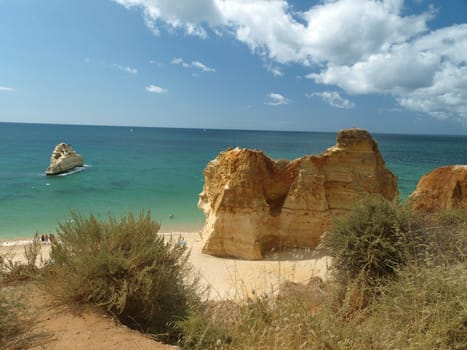 Picturesque beaches of the Algarve in Portugal
