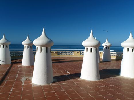 Fairy Chimneys on the terrace overlooking the sea
