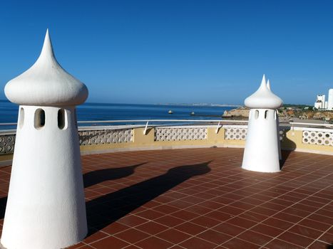 Fairy Chimneys on the terrace overlooking the sea