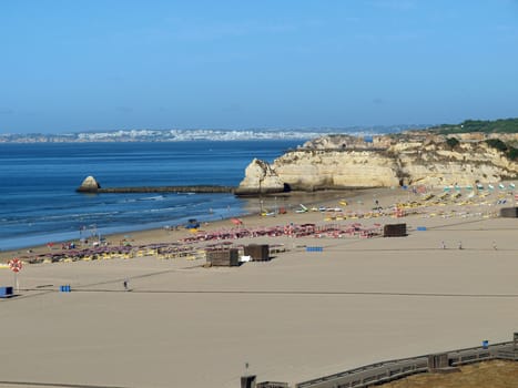 One of the most beautiful beaches in Europe - Praia da Rocha on the Algarve in Portugal